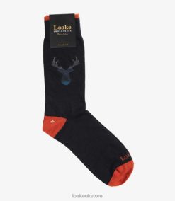 Loake Stag Socks Navy - Loake Shoemakers London 6J0Z6249